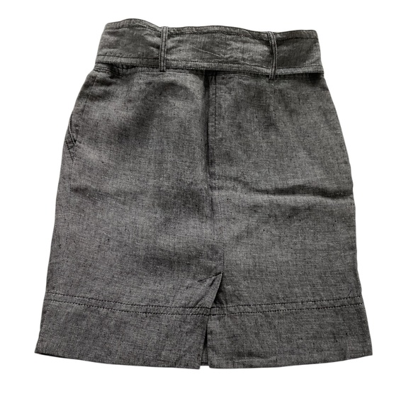 Banana Republic Chambray Tie Waist Skirt Sz 0 Mini Office Siren Casual Chic - Picture 2 of 12